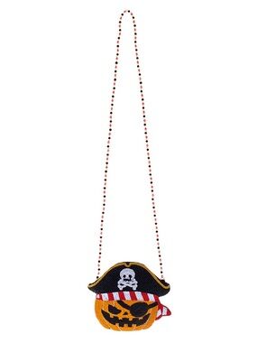 Kids Pumpkin Pirate Crossbody Bag - Orange